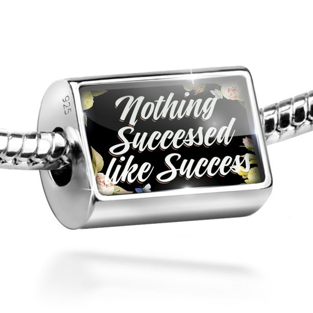 NEONBLOND Custom Charm Floral Border No Elevator to Success 925 Sterling Silver Bead 